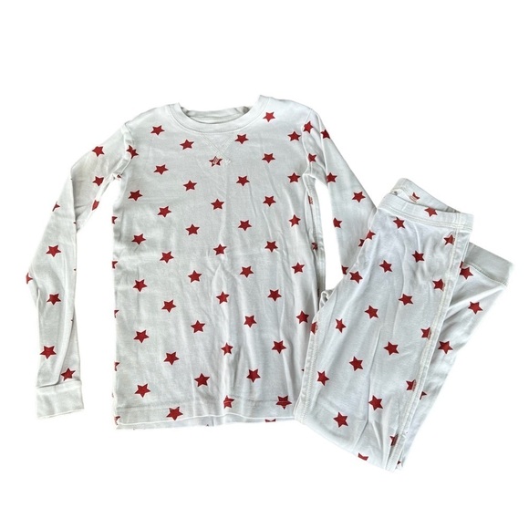 Primary Red Star Long Sleeve Pajama Set Size 8-9 GUC - Picture 1 of 2